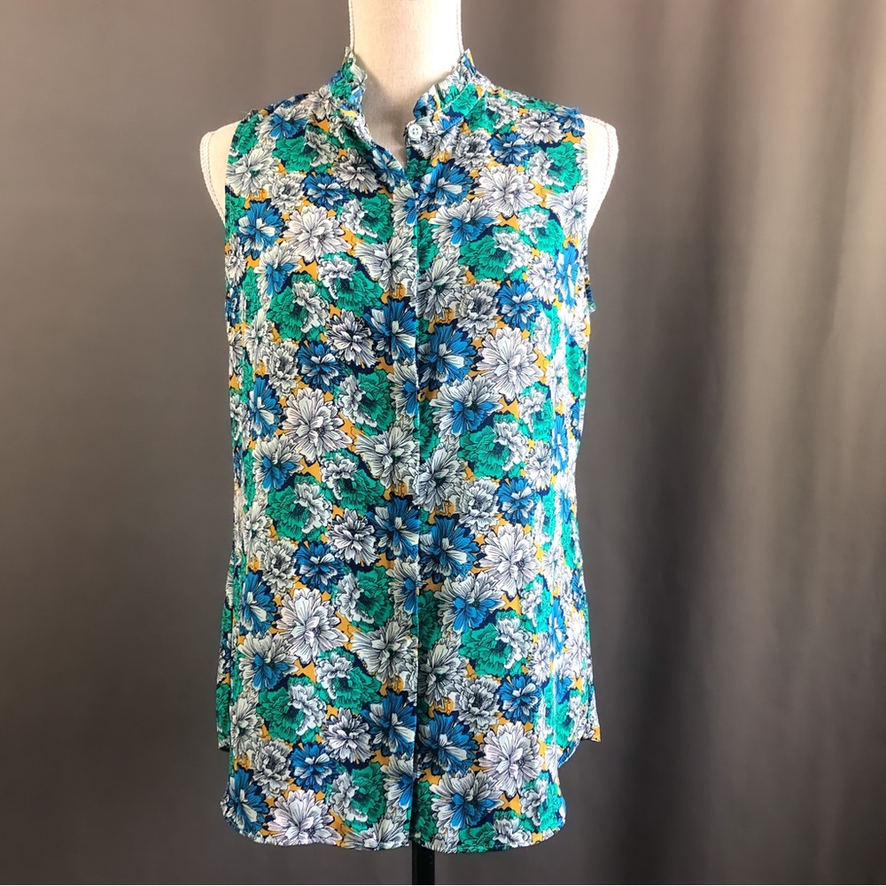 Banana Republic Sleeveless Floral Blouse